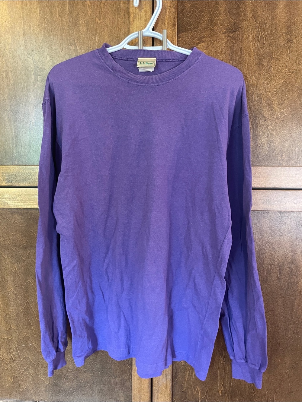 L.L. Bean Purple Crewneck Long Sleeve Tee
